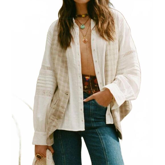 NEW SPELL stevie lace shirt in -camellia - Picture 4 of 7